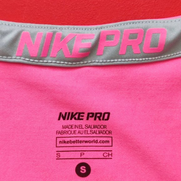 Nike Pro dri-fit athletic shirt pink women's size S - Picture 4 of 6